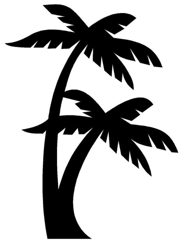 free black and white palm tree clip art - photo #47