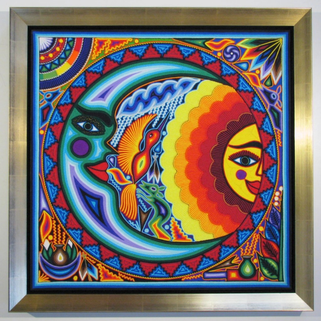 Mexican string art sun and moon | Carter Avenue Frame Shop Custom ...