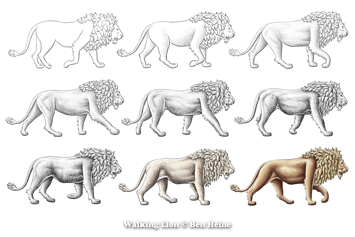 Ben Heine Art Blog: Lion Walk Animation