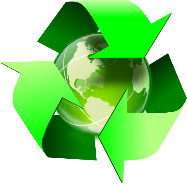 Recycle Symbol With Earth clip art - vector clip art online ...
