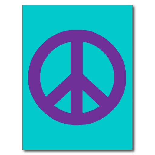 Colorful Peace Sign Postcards & Postcard Template Designs