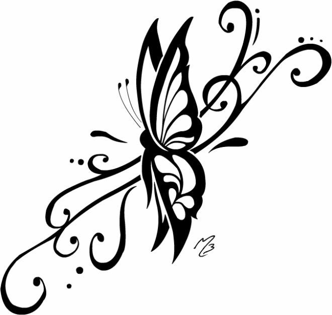 Tribal Butterflies Drawings - ClipArt Best