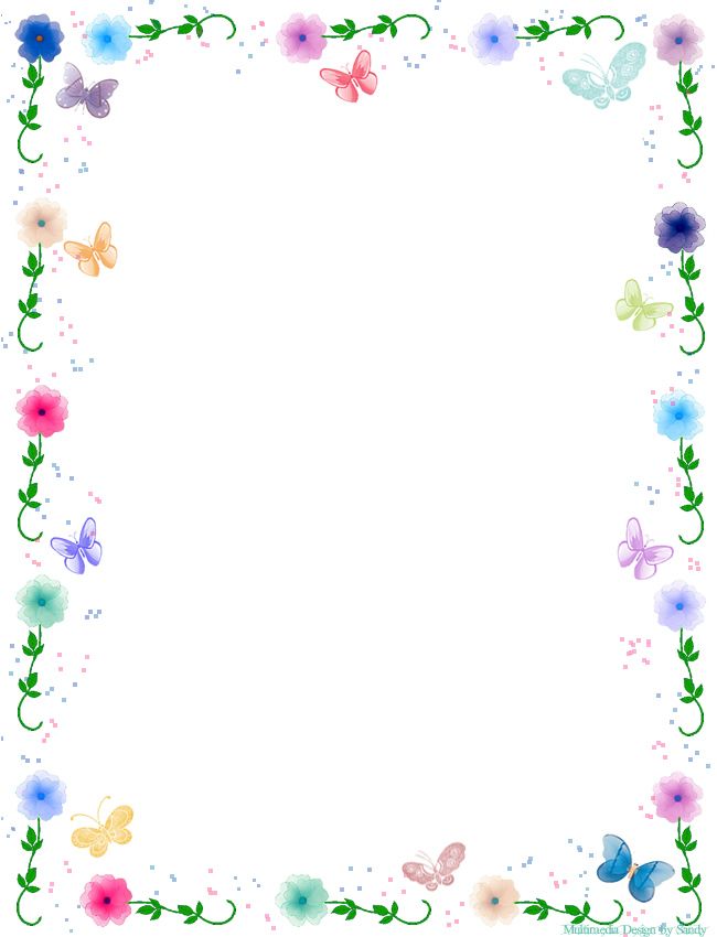 Free Butterfly Borders Clip Art | Floral Butterfly Border ...