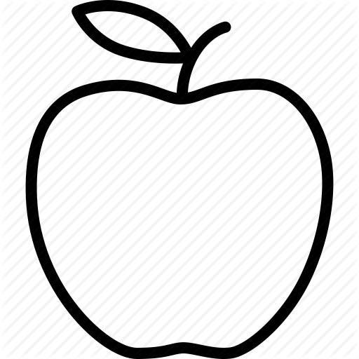 Apple, big, education, food, fruit, new york, outline icon | Icon ...