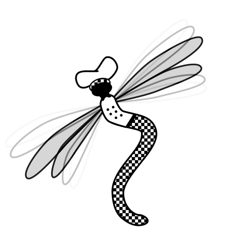 DRAGONFLY,CARTOON,FLYING WEARS CHEF HAT & SHIRT WITH BUTTONS by ...