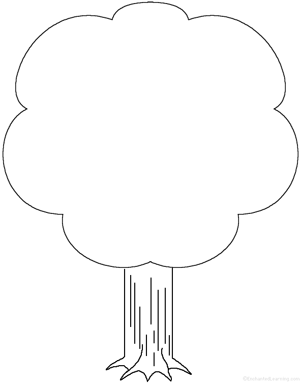 Tree Tracing/Cutting Template: EnchantedLearning.com