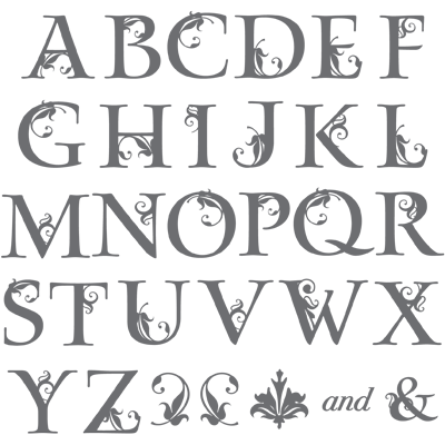 fancy letters of the alphabet | Use alphabet stamps to make your ...