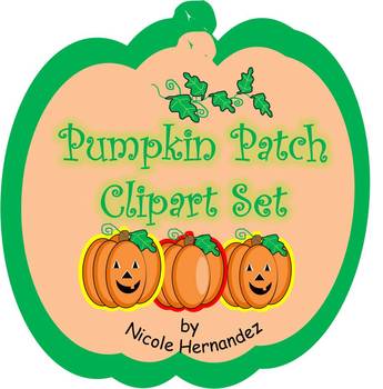 Pumpkin Patch Set For Autumn Fall And Halloween Themes Clipart ...
