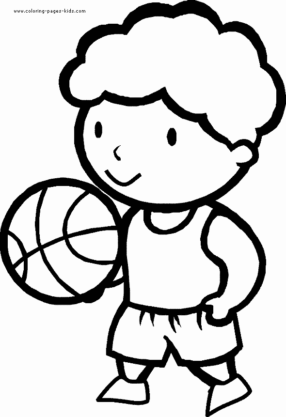 Basketball color page - Coloring pages for kids - Sports coloring ...