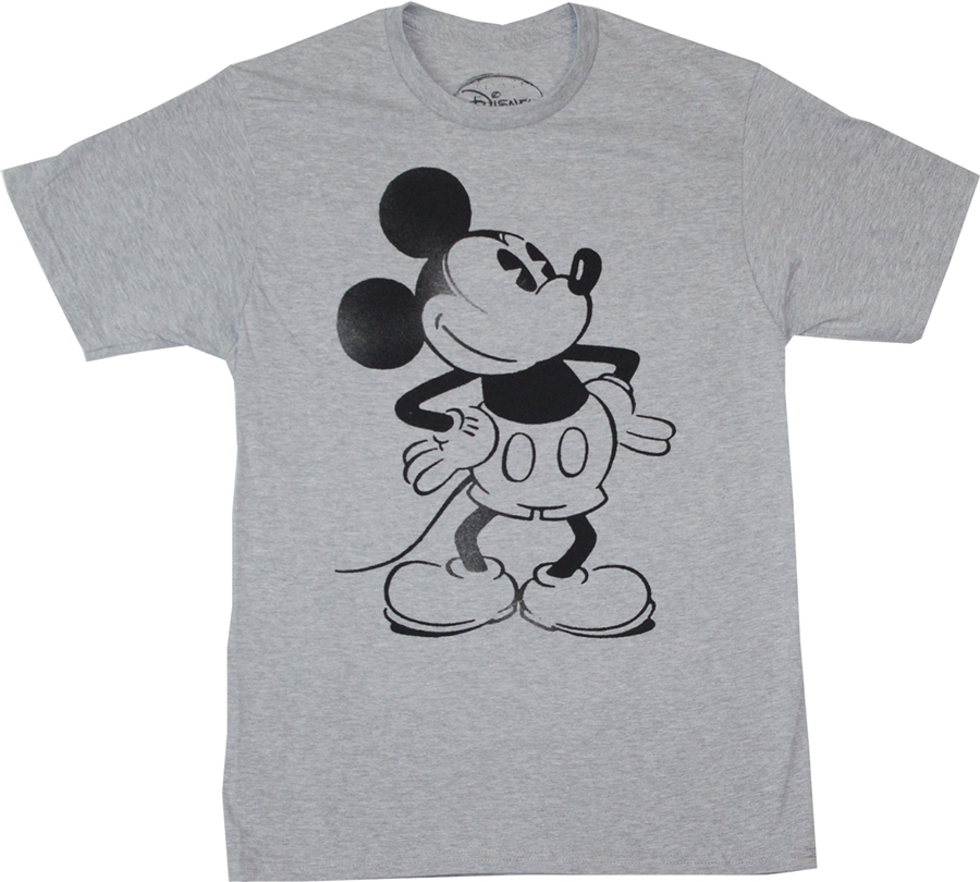 Mickey Mouse Stencil T-Shirt | Vintage Cartoon T-Shirt