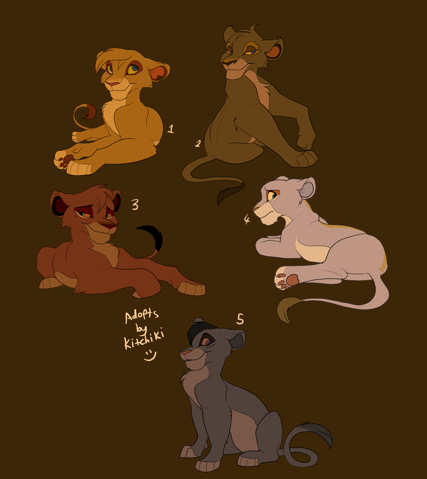 3 Lion King Cub adoptables-POINTS OR MONEY- by Kitchiki on DeviantArt