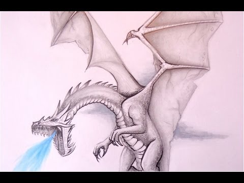 How to draw a realistic dragon +contest results - YouTube