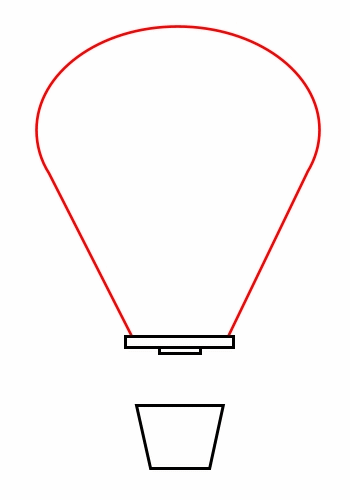 Drawing a cartoon balloon