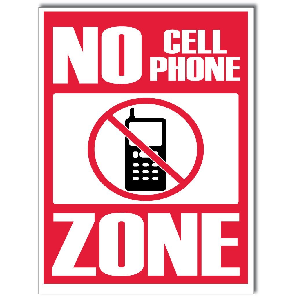 Amazon.com: "No Cell Phone Zone" - 12''x18'' Business Sign: Prints ...