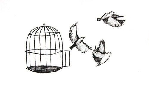 I love that birdcage and birds flying tattoo idea. | Tattoos can ...