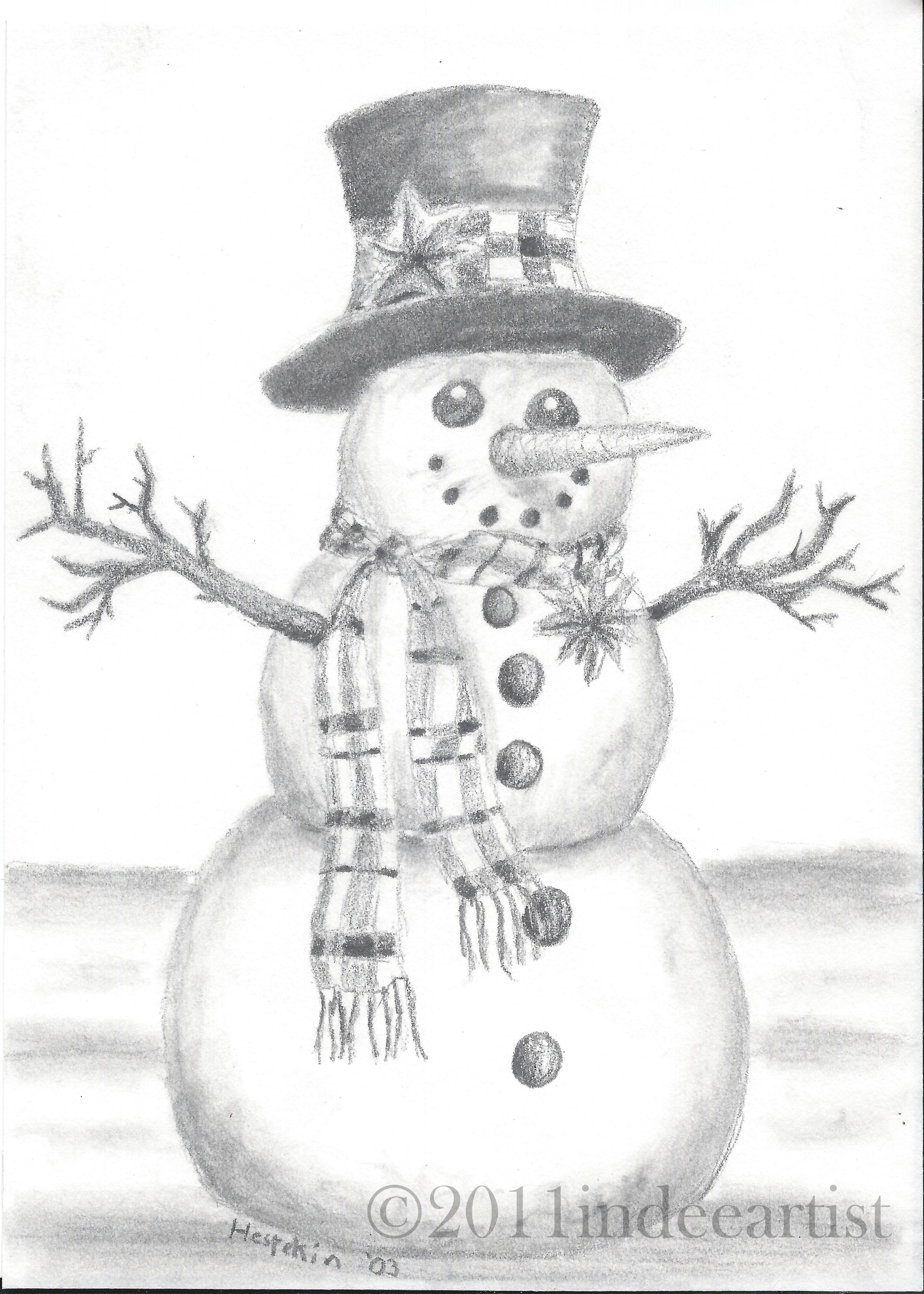 Christmas Drawing and Card from 2003 | The Cozy Red