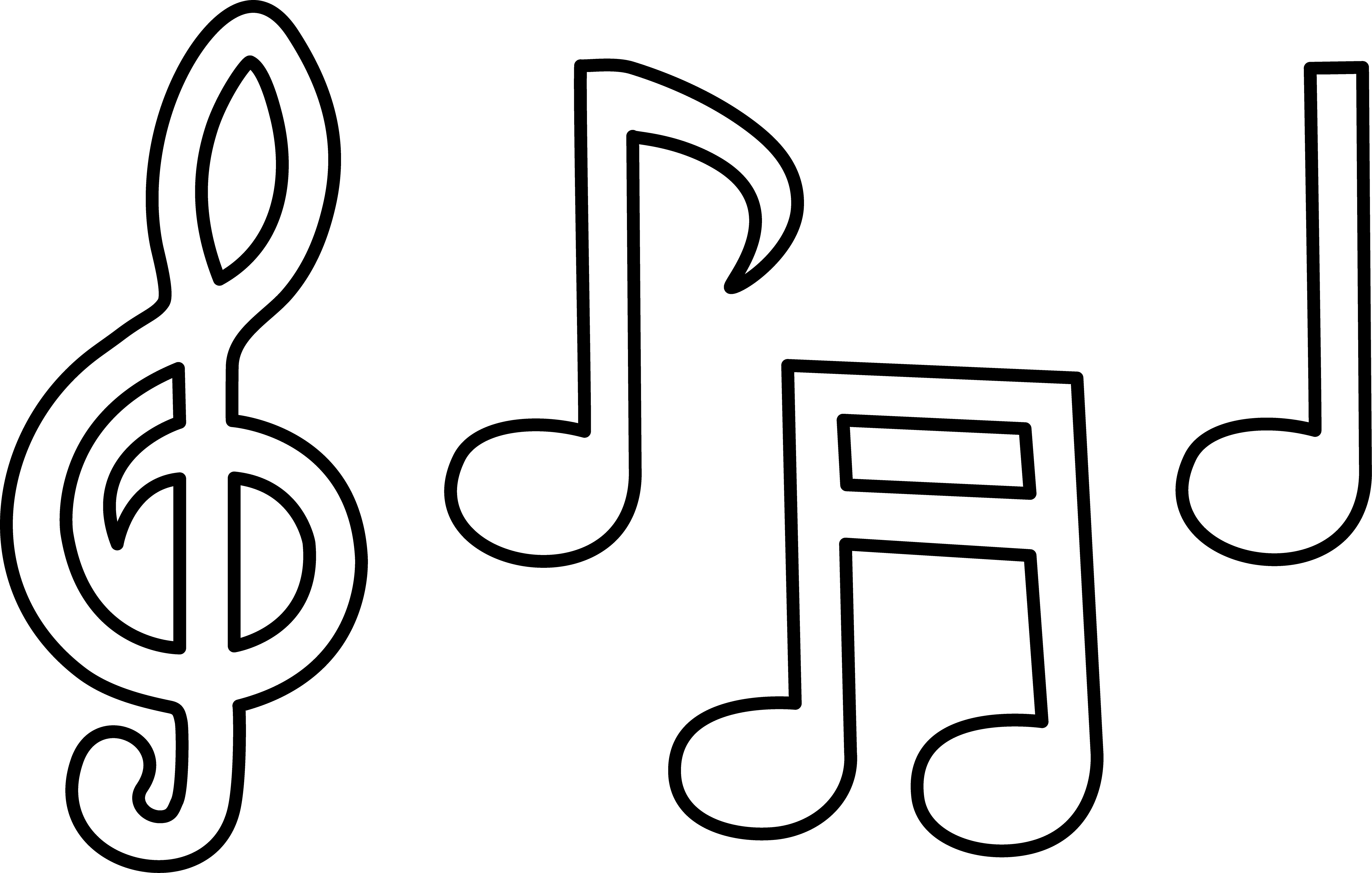 Music Note Symbol Coloring Pages images