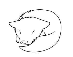 Animals - How to Draw a Sleeping Wolf Pup
