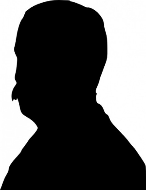 Silhouette Vector : Free Man With Mustache Silhouette .svg Vector ...