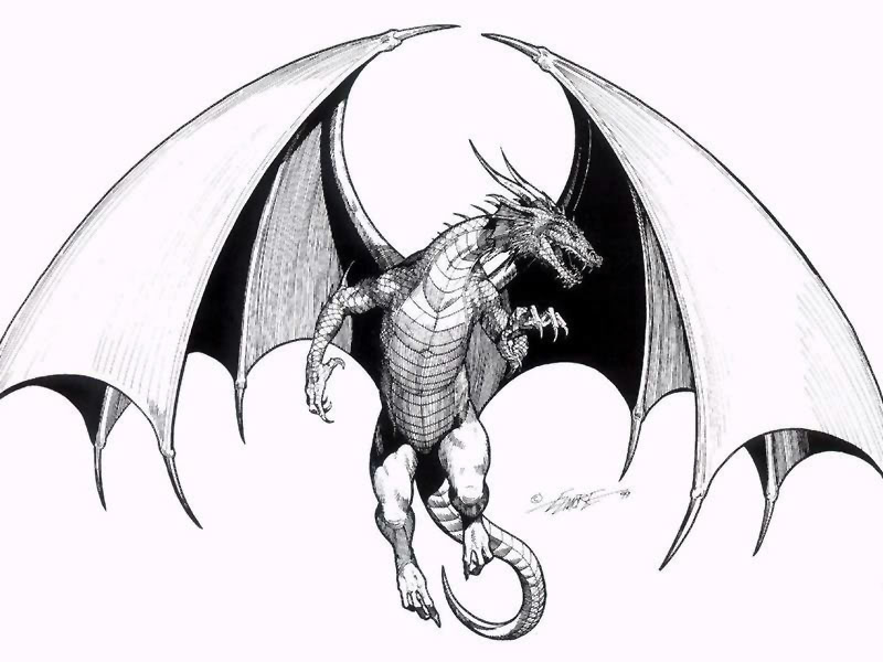 Flying Dragon Sketch | Clipart Panda - Free Clipart Images