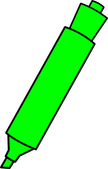 Green Highlighter Marker clip art - vector clip art online ...