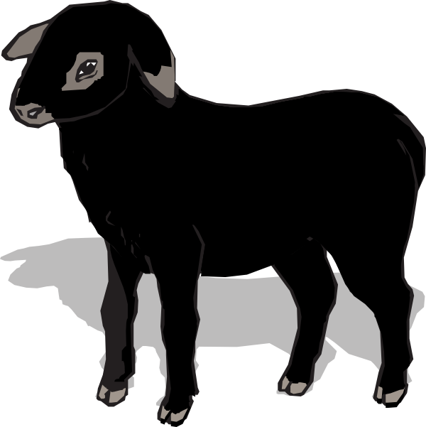Black Lamb clip art - vector clip art online, royalty free ...