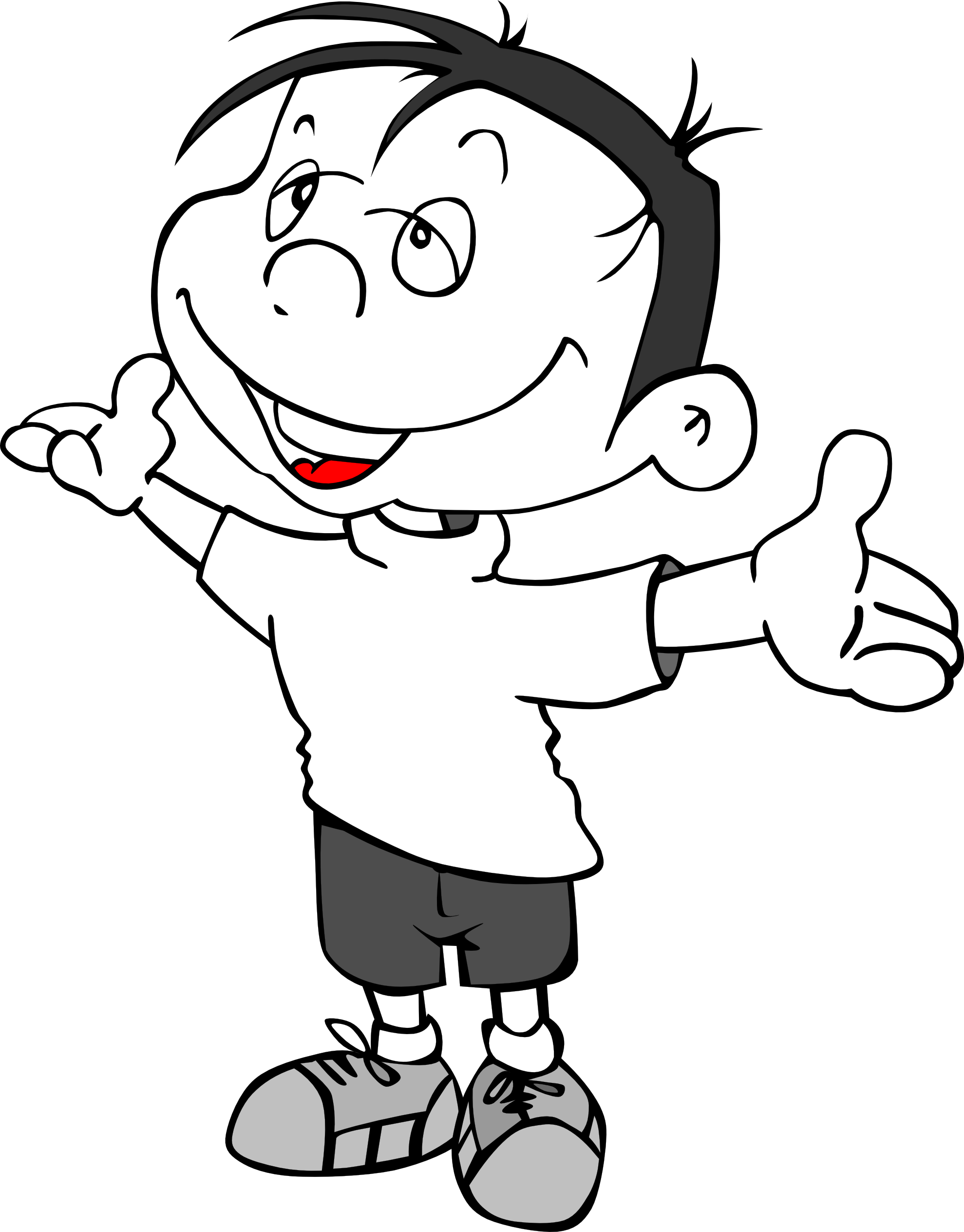 free black and white boy clipart - photo #13