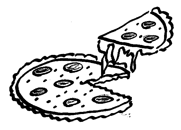 Cheese Pizza Black And White Clip Art | Clipart Panda - Free ...