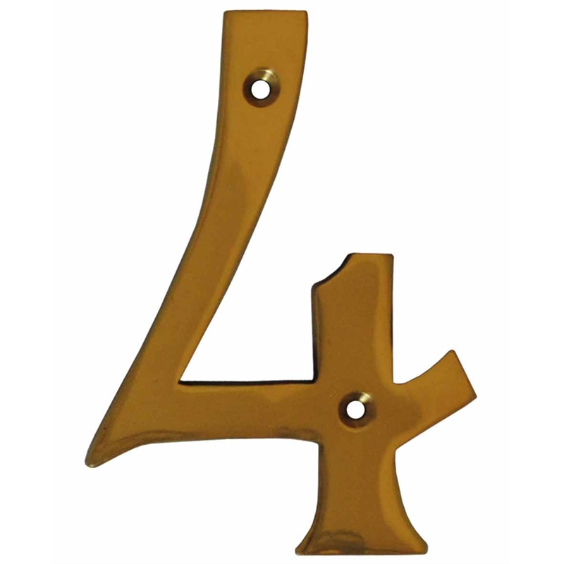 Sandleford 100mm Brass Numeral - Number 4 I/N 3290660 | Bunnings ...