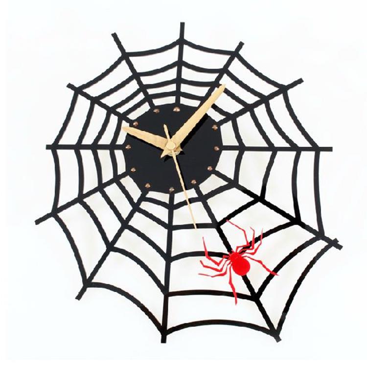 Amazing Creative Spider Web Acrylic Wall Clock - beddinginn.com