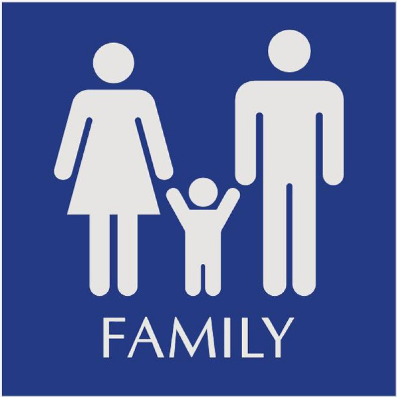 Pix For > Family Restroom Signs