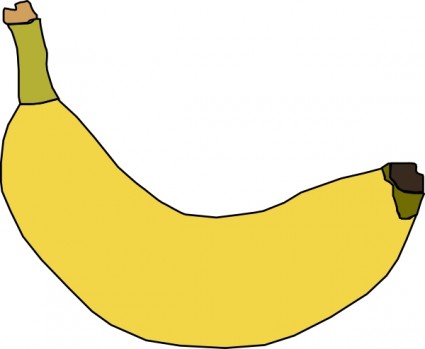 Banana clip art Vector clip art - Free vector for free download