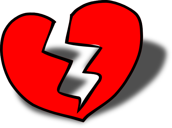 Broken Heart clip art - vector clip art online, royalty free ...