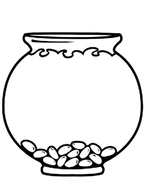 empty fishbowl Colouring Pages