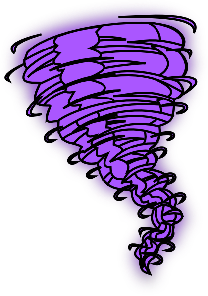 Tornado; Purple clip art - vector clip art online, royalty free ...