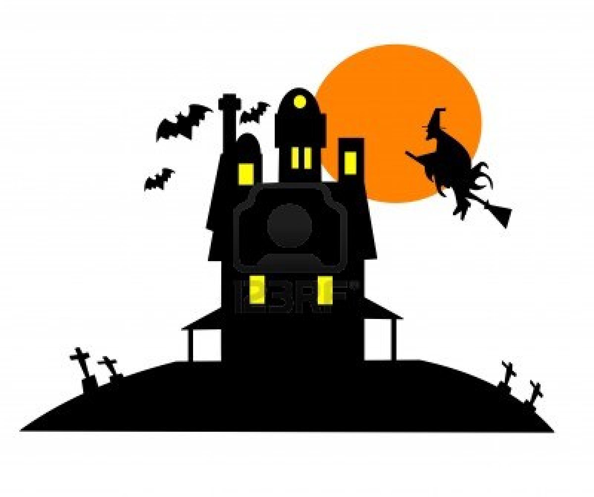 Haunted House Clip Art Black And White | Clipart Panda - Free ...