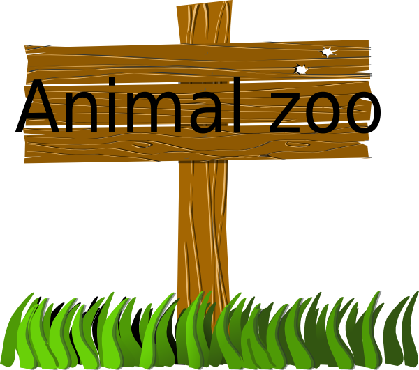 Animal Zoo Sign clip art - vector clip art online, royalty free ...