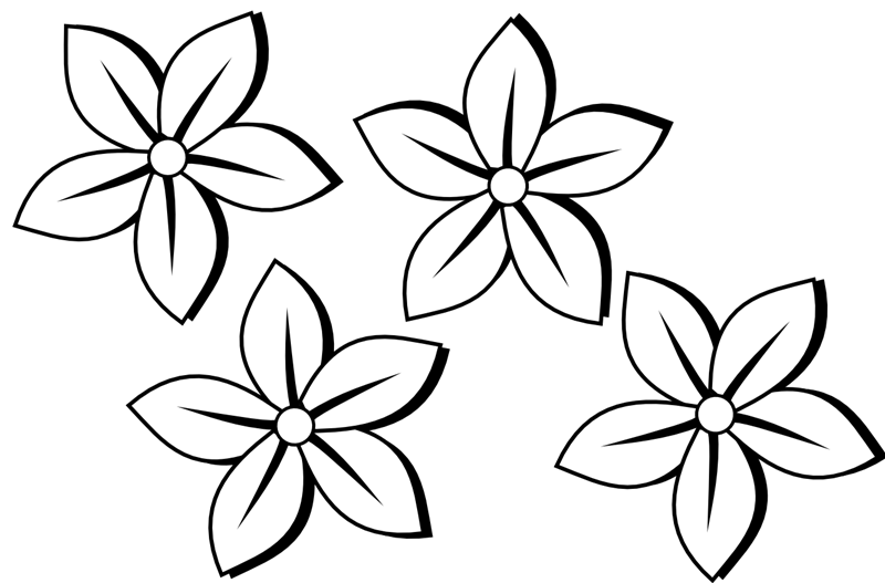 Flower Clipart Black And White | Clipart Panda - Free Clipart Images