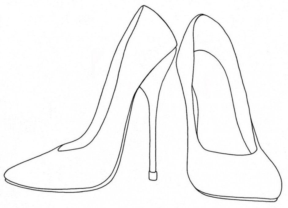 High Heels - Free Coloring Pages