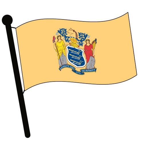 New Jersey Waving Flag Clip Art