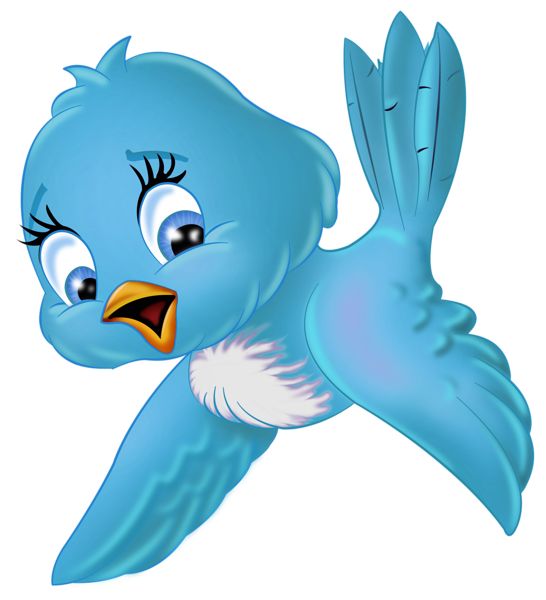 Large Blue Bird PNG Cartoon Clipart | Printable:Sticker | Pinterest