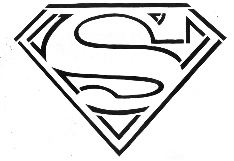 Pix For > Superman Logo Outline Drawing