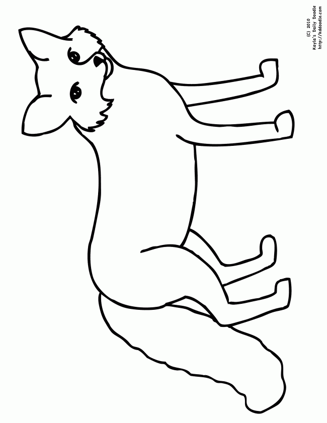 fox running Colouring Pages