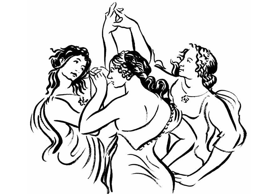 Coloring Page Dancing Women - Img 8890. - Cliparts.co