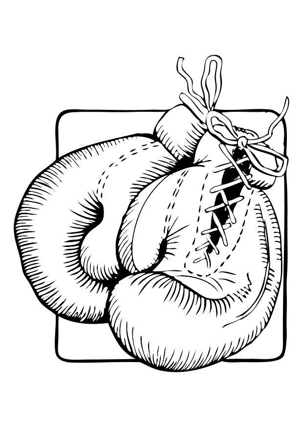 Coloring page boxing gloves - img 10539.