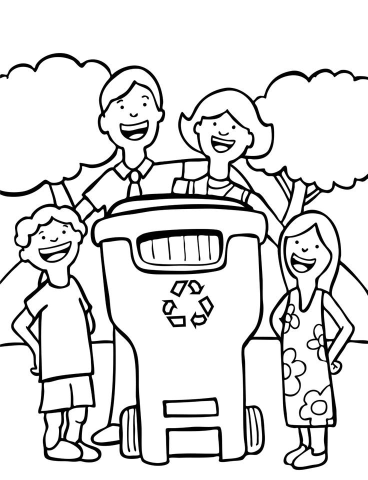 Recycle Coloring Page | recycling and nature | Pinterest
