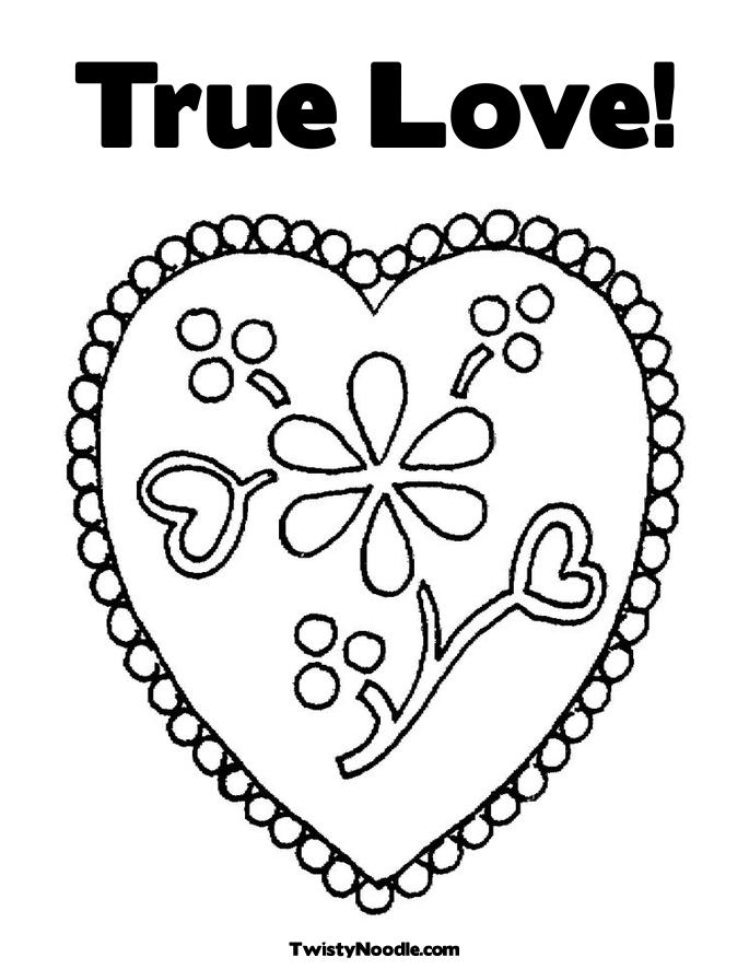 coloring pages of flowers and hearts