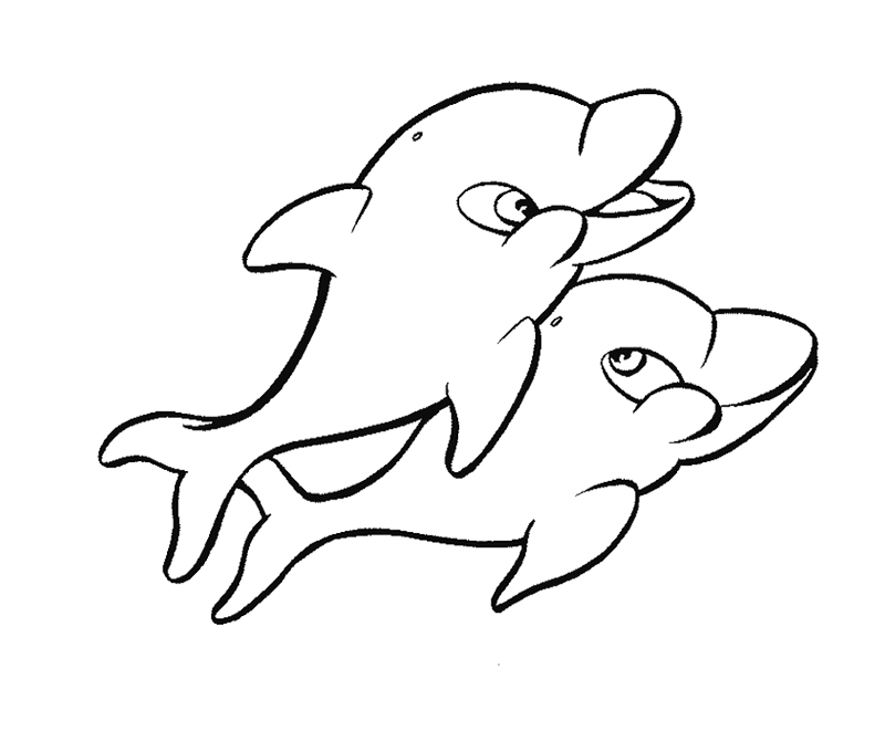Dolphin Coloring Pages : The Dolphin Is Very Happy Playing Her Own ...