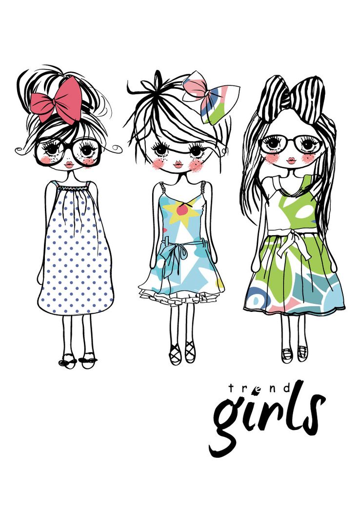 trendy little girls | Photoshop: Clipart | Pinterest
