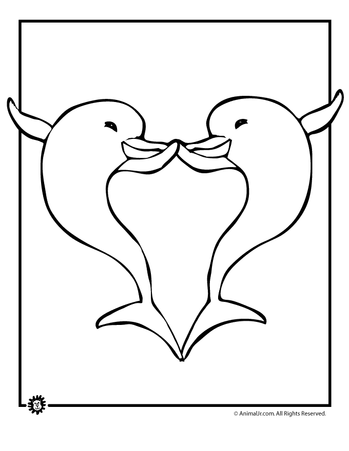 dolphin coloring pages dolphins love classroom jr | thingkid.